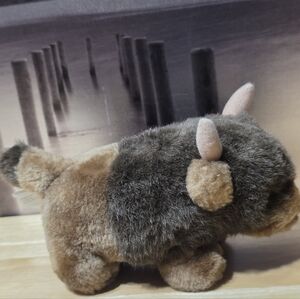 Goffa Vintage Plush Bison Toy - Brown and Tan